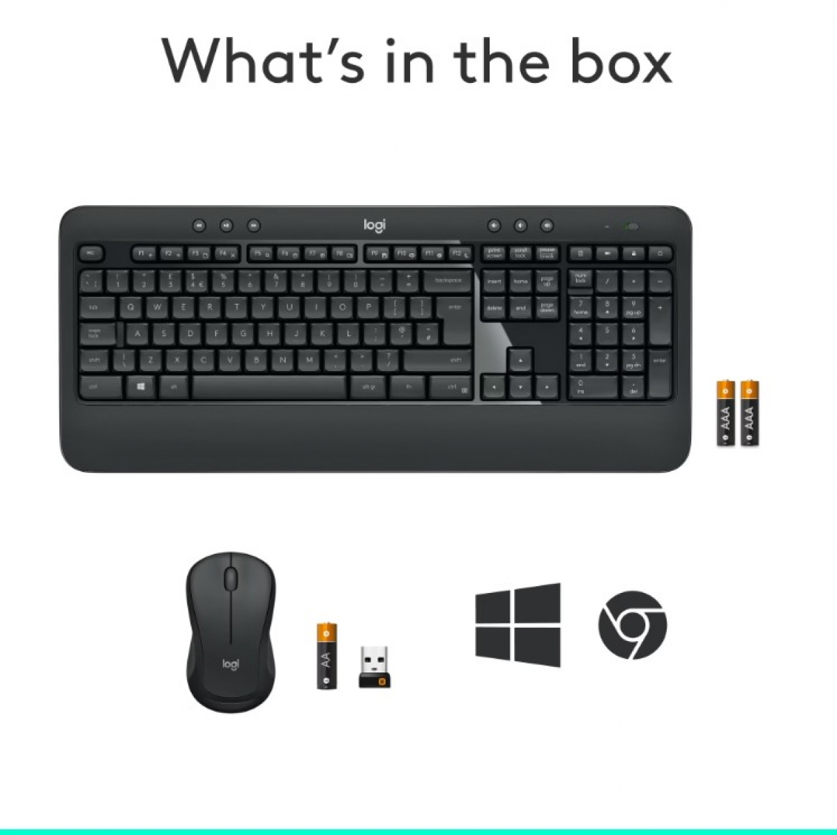 Logitech Tastatur Maus Set MK540 Advanced kabellos
