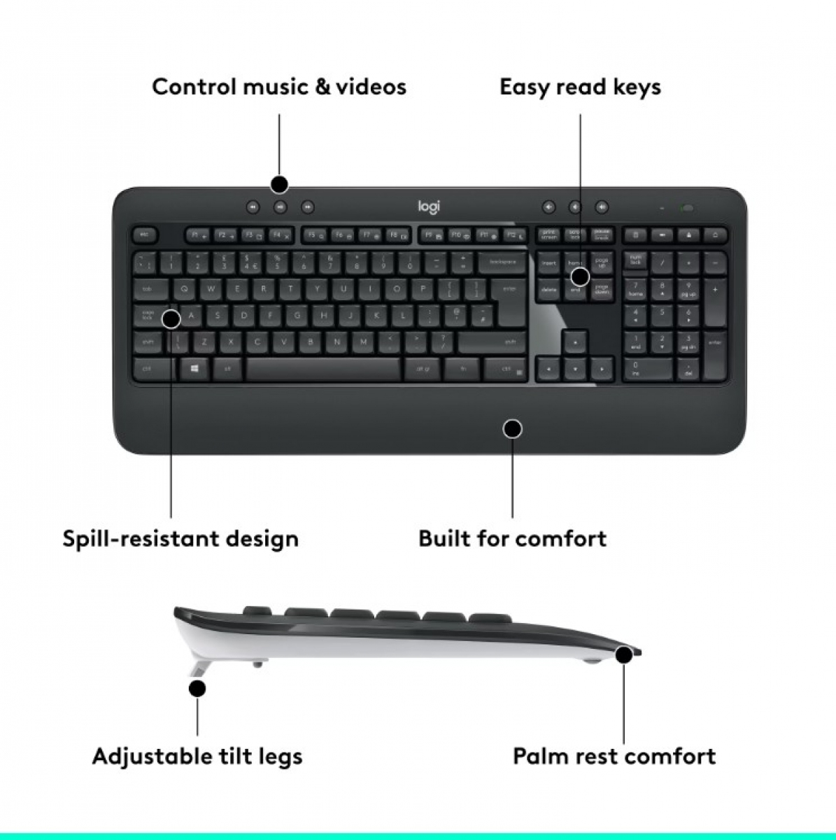 Logitech Tastatur Maus Set MK540 Advanced kabellos